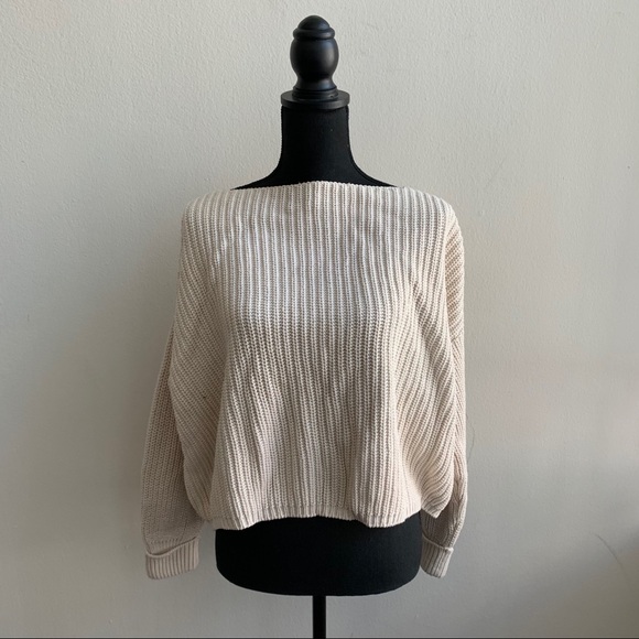 French Connection Sweaters - French Connection Cream Knit Boatneck Sweater XS